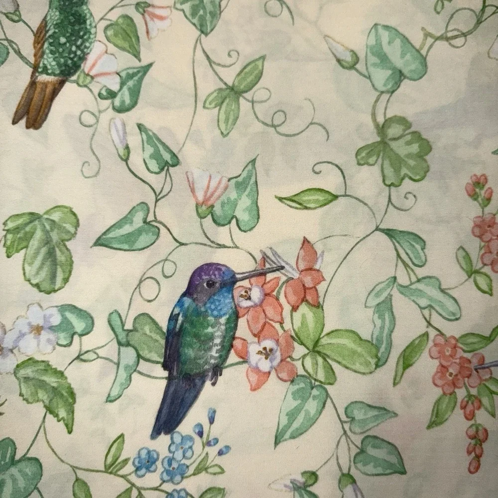 Cuddledown Hummingbird Duvet Cover King Keely Garden‎ EUC Floral RETIRED Birds
